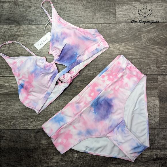 Edel Qual Tie Back Ring Top Bikini Swimsuit Size XXL - Picture 2 of 4